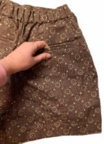 Brown abstract print cotton shorts - ref 244 - Resale item - Approx UK 10-12