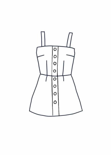 Design your own: A-Line Button-up Strap Dress