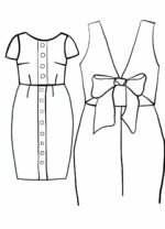 Design your own: Button-up Back-Bow Pencil Dress