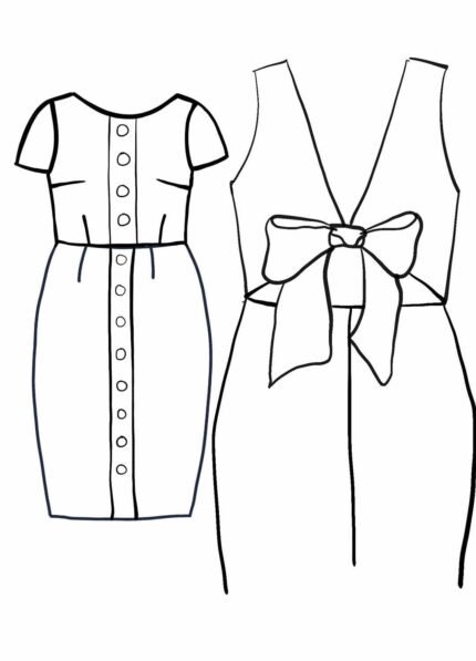 Design your own: Button-up Back-Bow Pencil Dress