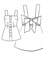 Design your own: A-Line Button-up Back-Bow Strap Dress