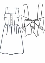 Design your own: Gathered Button-up Back-Bow Strap Dress