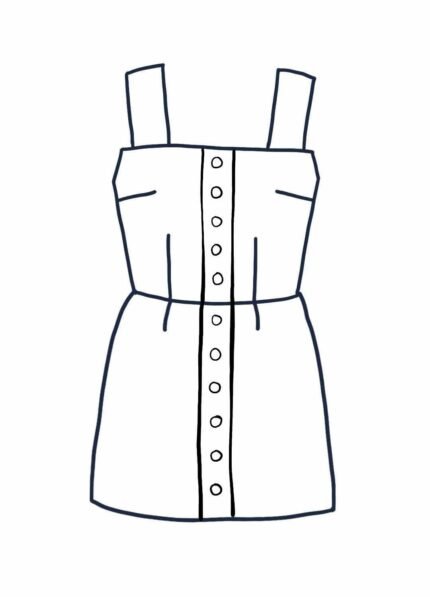 Design your own: Mini Button-up Strap Dress