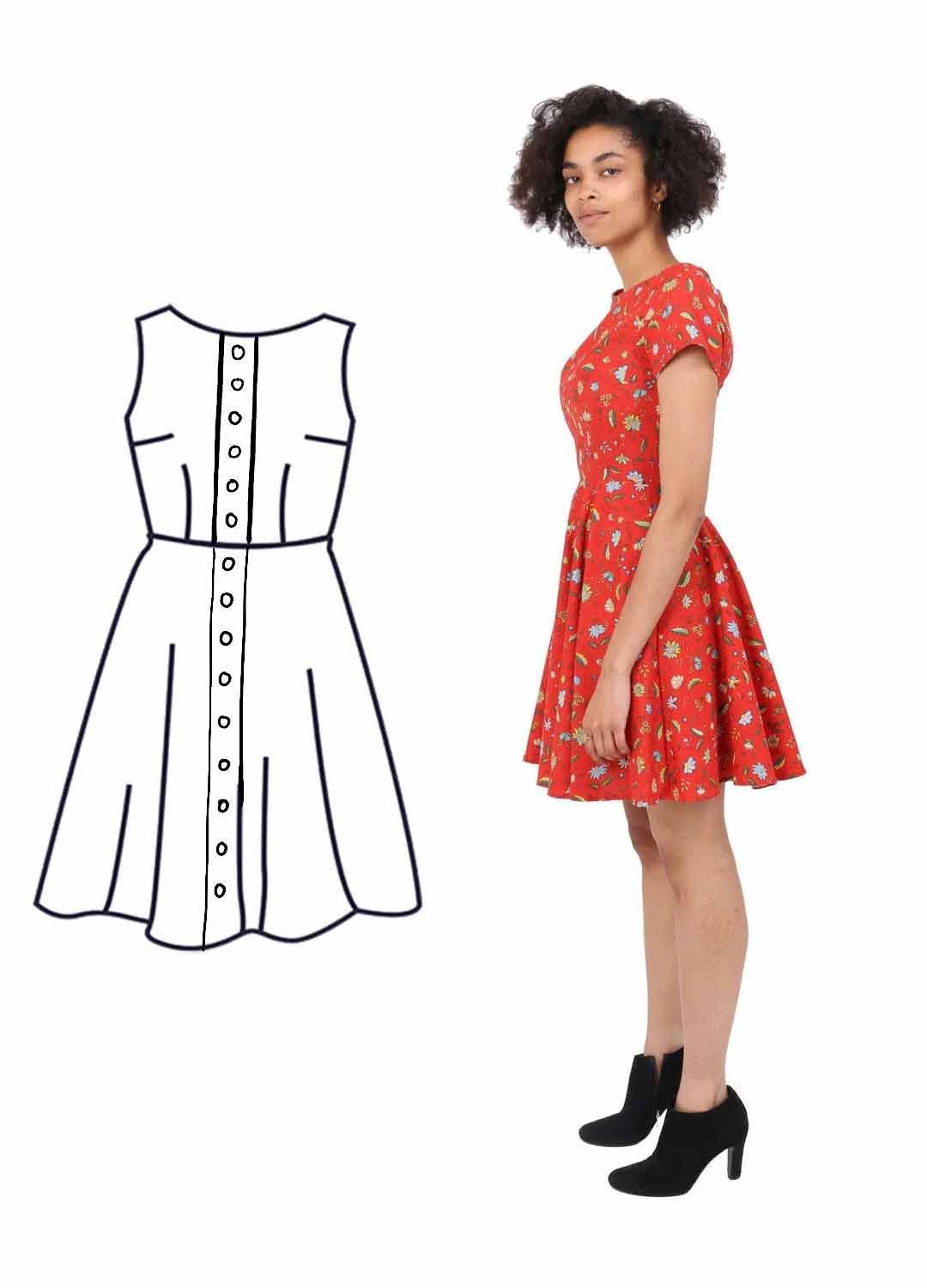 Design your own: Button-up Skater Dress