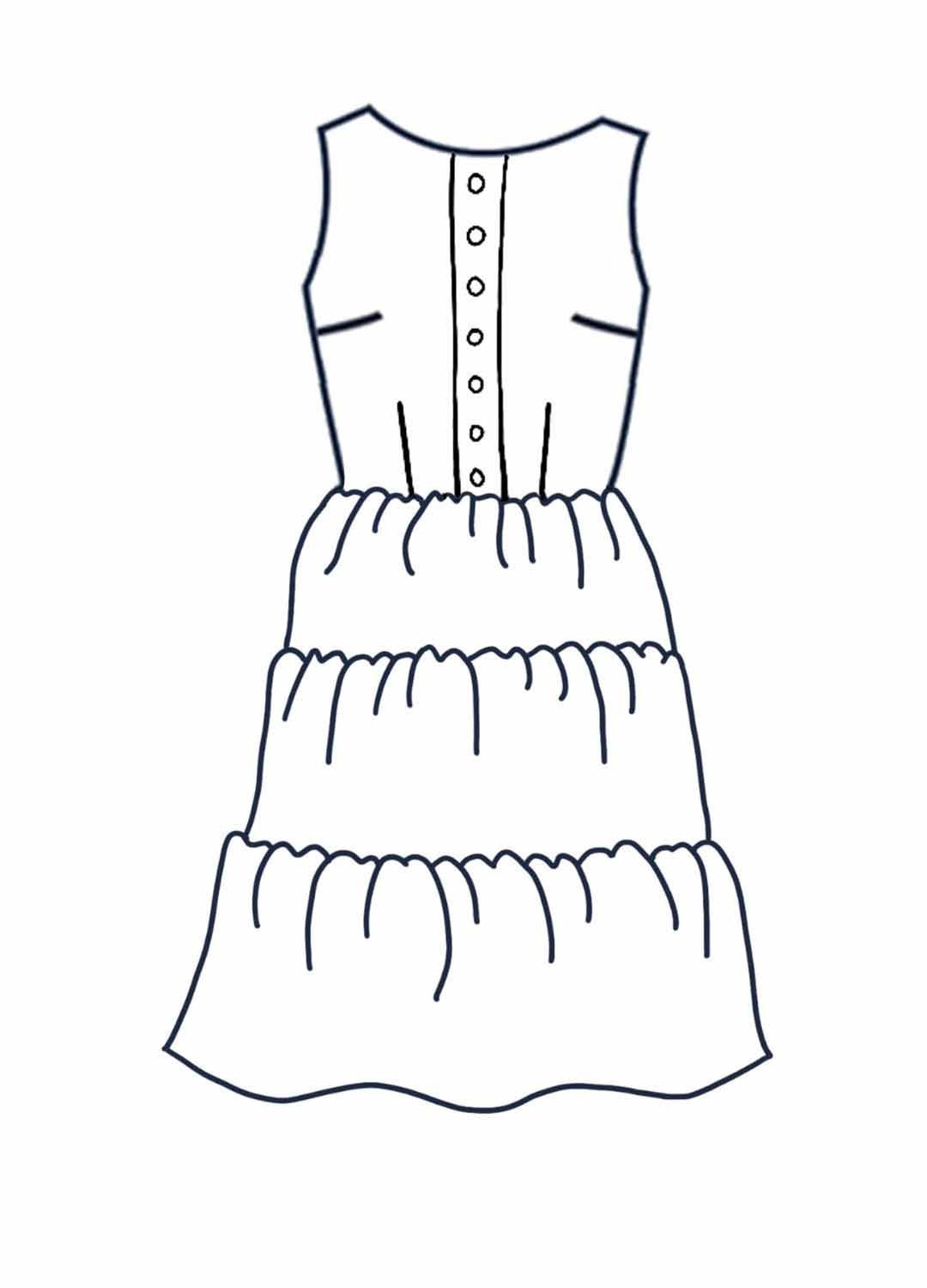 Design your own: Button-up Tiered Dress
