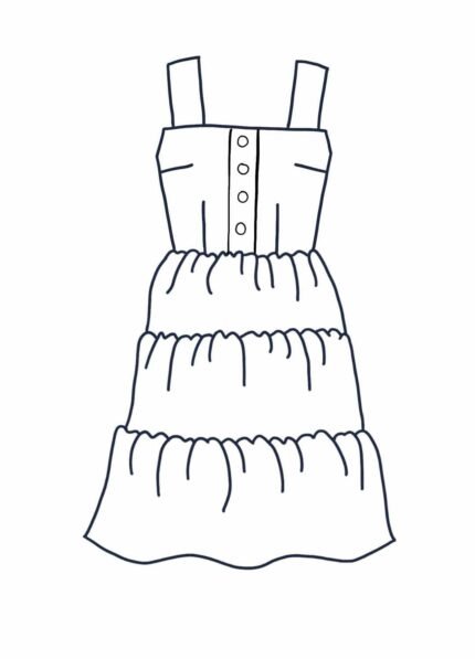 Design your own: Tiered Button-up Strap Dress