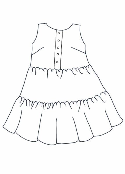 Design your own: Tiered Button-Up Trapeze Dress