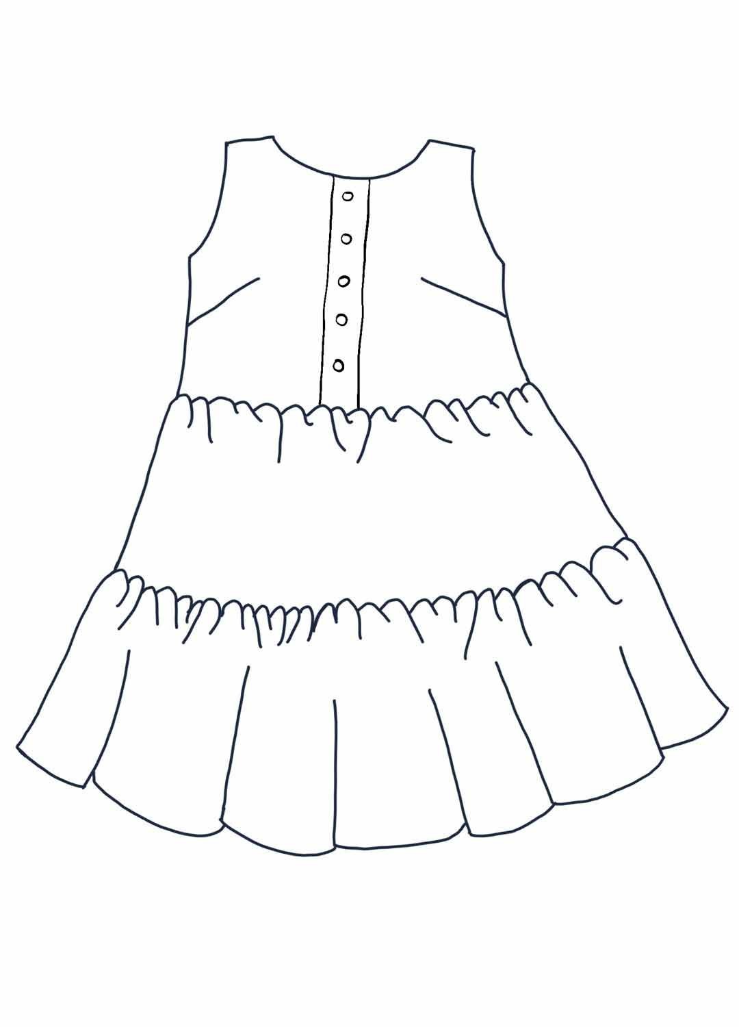 Design your own: Tiered Button-Up Trapeze Dress
