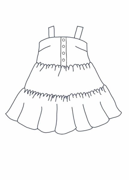 Design your own: Tiered Strap Button-up Trapeze Dress