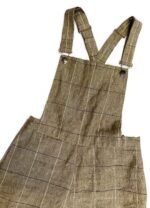 Brown Check Dungarees - ref 216 - Resale item - Approx 12-14