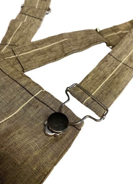 Brown Check Dungarees - ref 216 - Resale item - Approx 12-14
