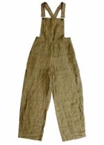 Brown Check Dungarees - ref 216 - Resale item - Approx 12-14