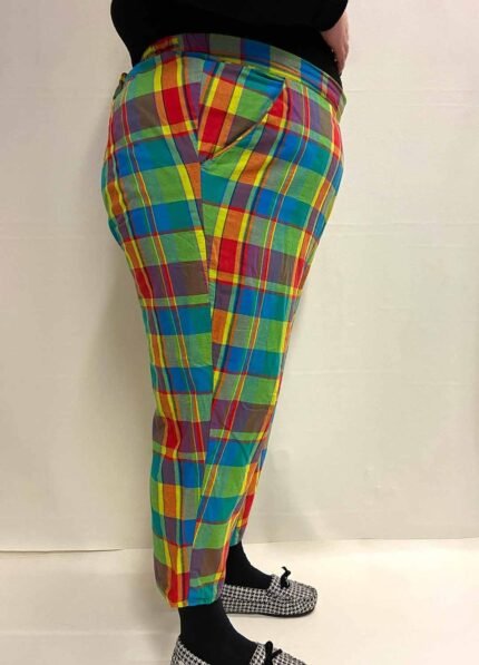 Rainbow Check Trousers- ref 23 - Resale item - Approx 18-20