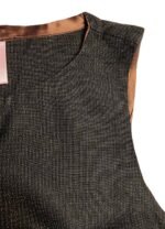 Dark Brown Stripe Wool Pencil Skirt Two Piece - Ref 235/236 - Resale item - UK 10-12