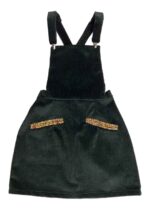 Dark green corduroy cotton dungaree-mini - ref 214 - Resale item - Approx UK 12-14