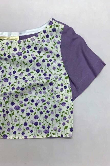 Mix and Match Purple Crop top- ref 58 - Resale item - Approx 12-14