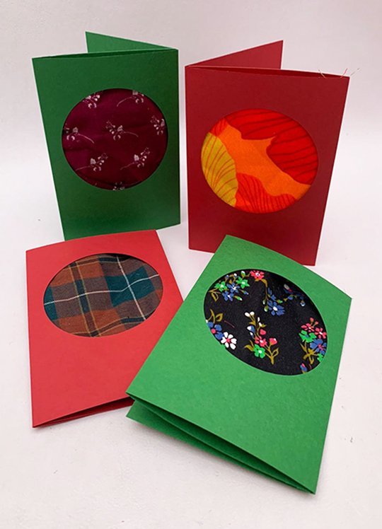 Fabric scrap card - Tribute to Tiffany Blatchford