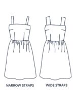 Design your own: Gathered Button-up Back-Bow Strap Dress