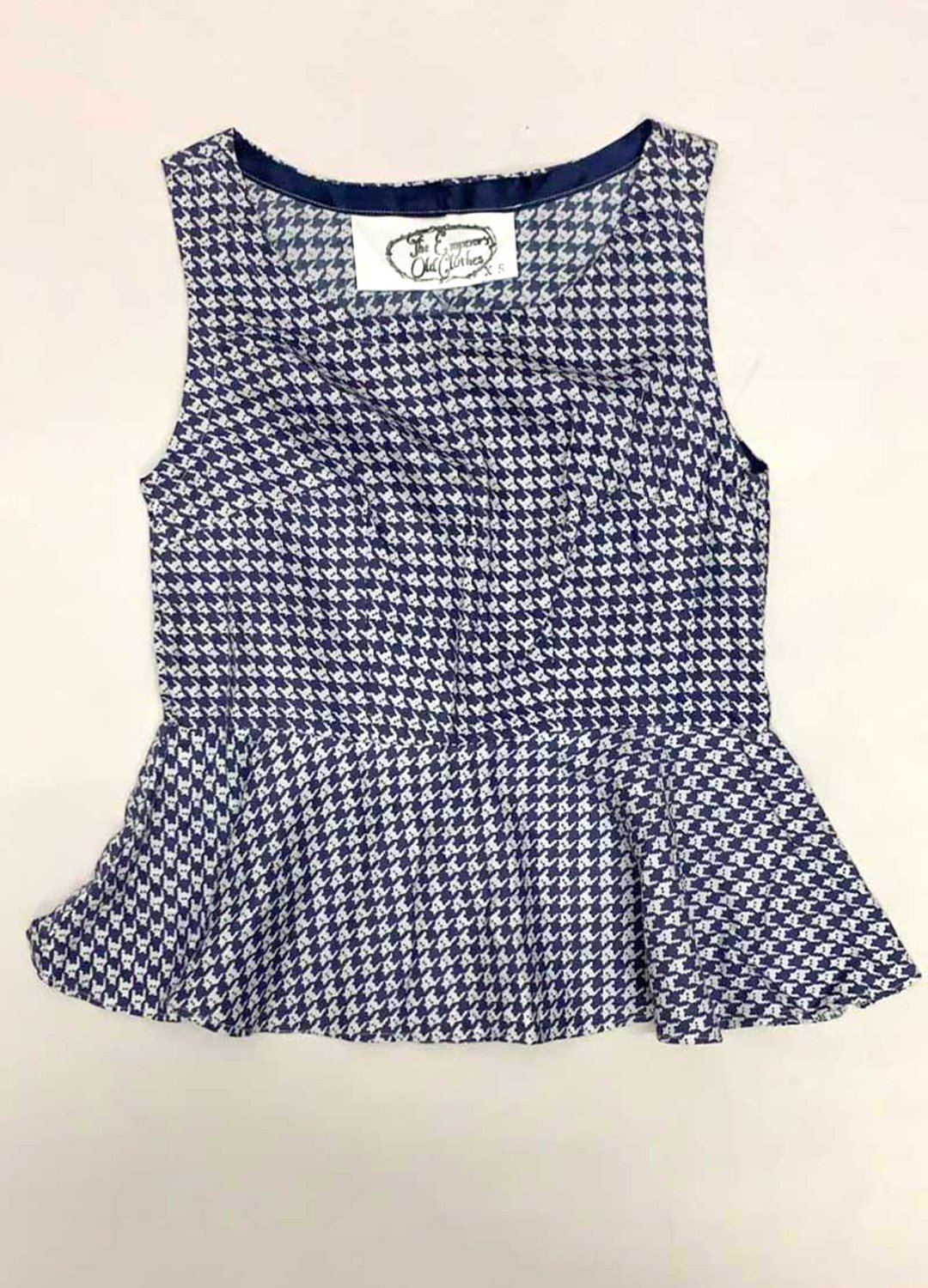 Houndstooth Peplum Crop top - Ref 61 - Resale item - UK 6-8