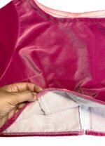 Pink velvet crop top - ref 209 - Resale item - Approx UK 10-12
