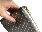 Grey Heart Print Make Up Bag