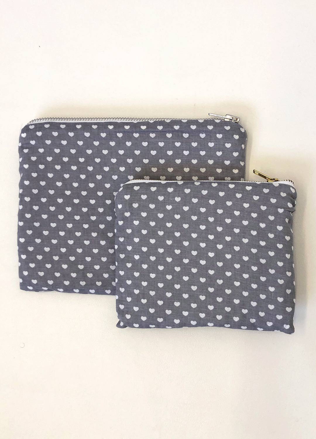 'Grey-Romantic' Travel Pouch + Tablet Case Set