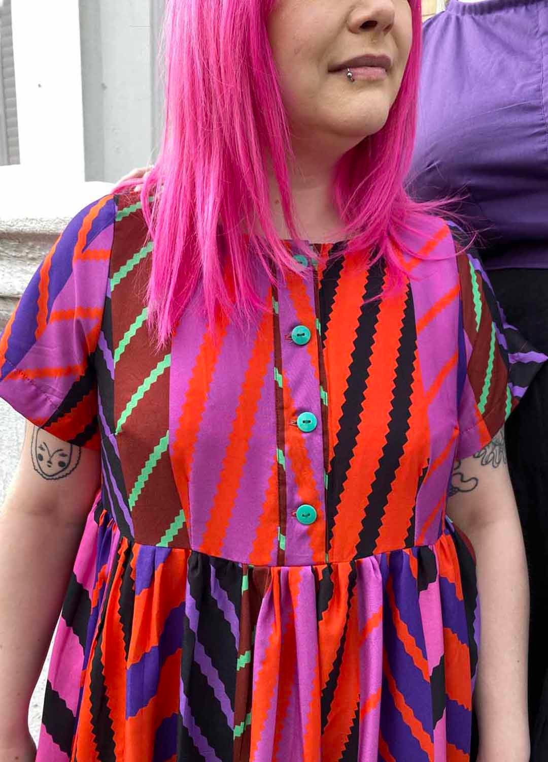 Add a button-up fastening to my unmade Teadress or Tiered dress style from £45
