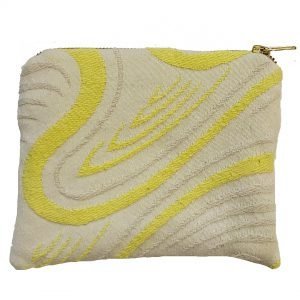 Yellow Swirl Make Up Bag