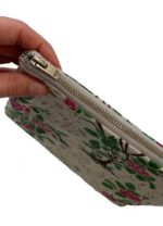 Cream Floral Make Up Bag