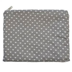 Grey Heart Print Tablet Case