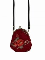 Red Floral Cotton Handbag
