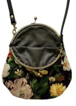 Black Floral Handbag