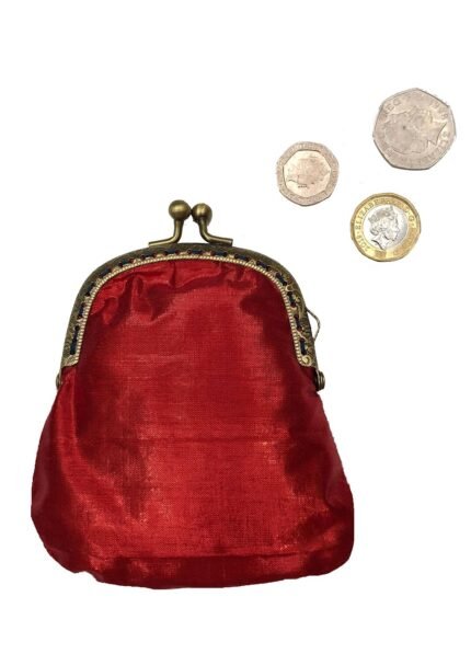 Scarlet Red Taffeta Purse
