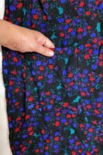 Black Floral Dress- ref 39 - Resale item - Approx 12-14