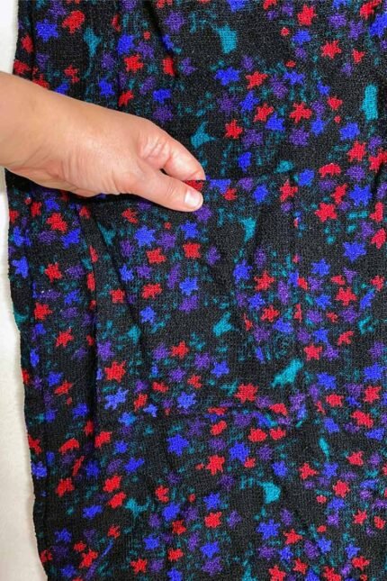 Black Floral Dress- ref 39 - Resale item - Approx 12-14