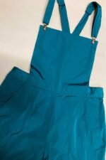 Teal Taffeta Dungarees - ref 36 - Resale item - Approx 12-14