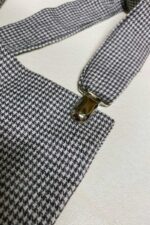 Brown Houndstooth Dungarees - ref 35 - Resale item - Approx 12-14