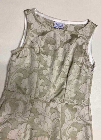 Cream Brocade Pencil Dress- ref 13 - Resale item - Approx 10-12