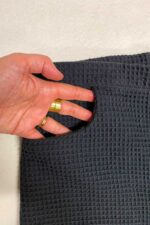 Black Waffle Trousers- ref 8 - Resale item - Approx 10-12