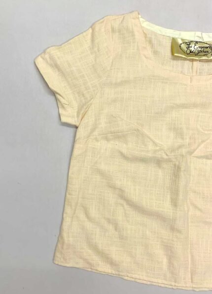Peach Linen Tee - ref 96 - Resale item - Approx UK 10-12