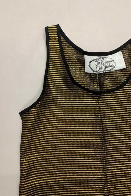 Gold Stripe Top - ref 94 - Resale item - Approx UK 6-8