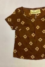 Brown Cotton Tee- ref 57 - Resale item - UK 6-8