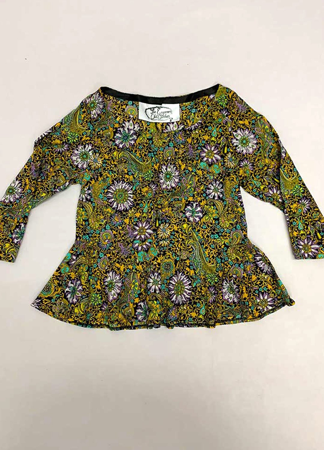 Floral Print Peplum Crop-Top - ref 97 - Resale item - Approx 10-12