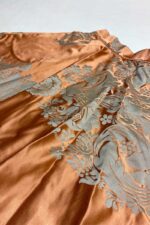 Orange Brocade Circle Skirt- ref 18 - Resale item - Approx 14-16