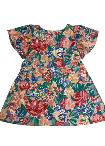 Big bloom A-line dress - ref 119 - Resale item - UK 22-24
