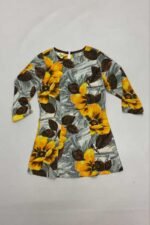 Yellow Flower Dress- ref 75 - Resale item - Approx 12-14