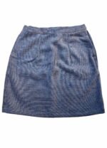 Blue brocade mini skirt - ref 264 - Resale item - UK 14-16