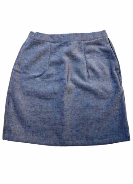 Blue brocade mini skirt - ref 264 - Resale item - UK 14-16