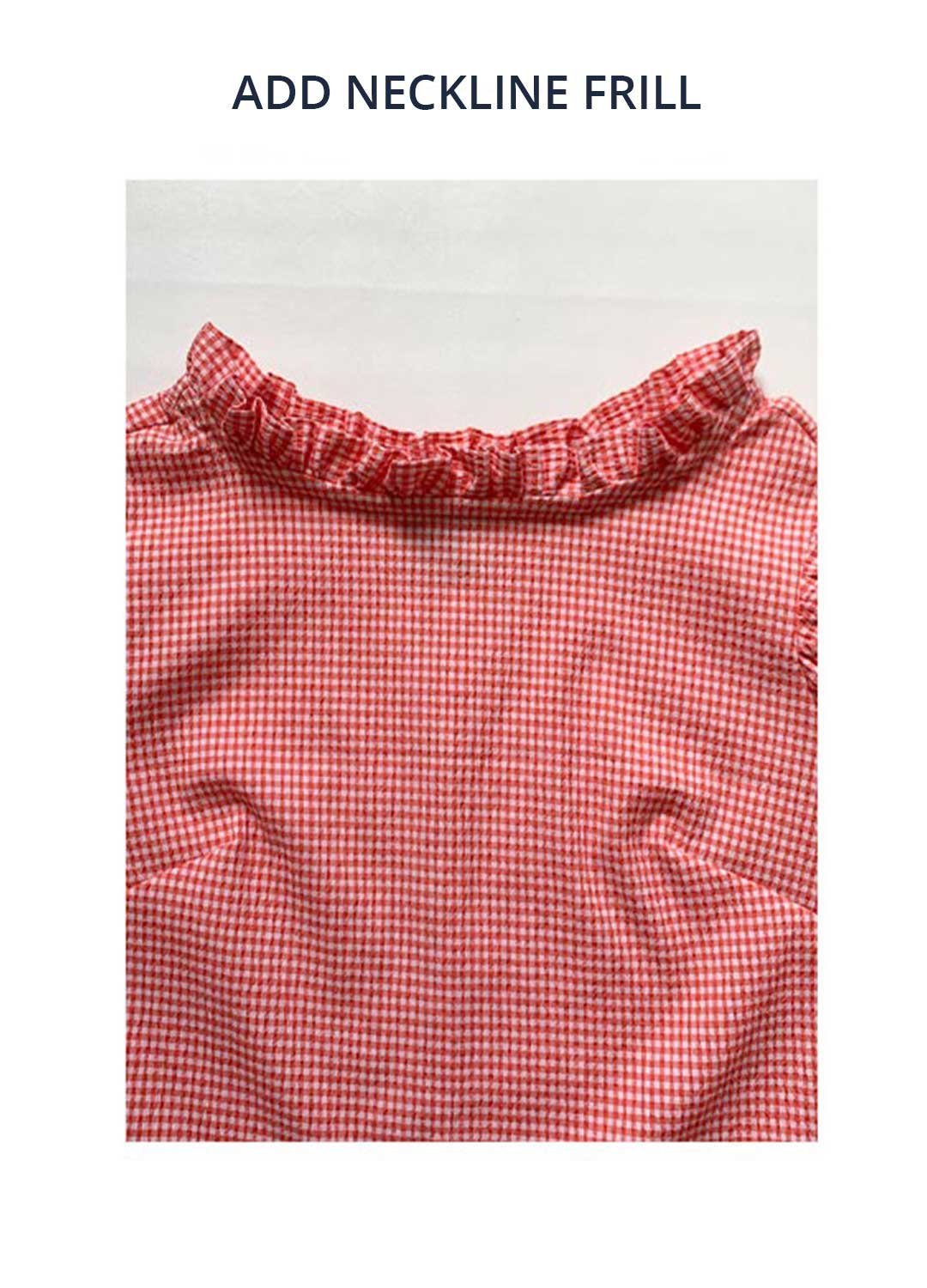 Add frills to the neckline of my existing Emperor's garment