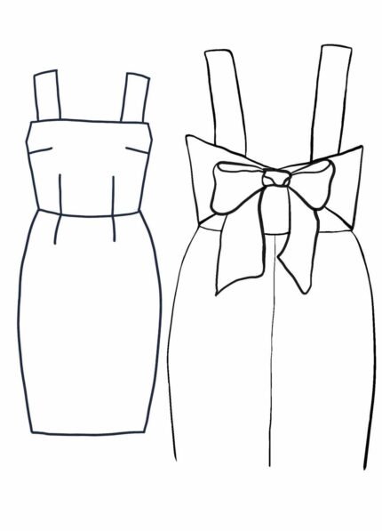 Design your own: Pencil Back-Bow Strap Dress